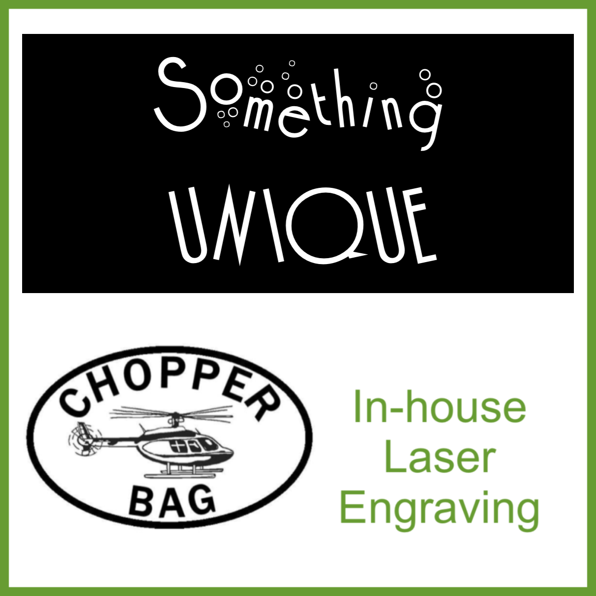 Laser Engraving - Basic Text (FREE with CHOPPER BAG ORDER)