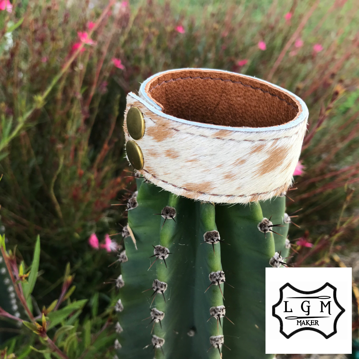 Wrist Cuff - Hair on hide and leather